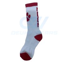 Chaussettes de sport d'été personnalisées en gros, sublimées, à fond jacquard, séchage rapide, écologiques, en coton/spandex, côtelées et compressives