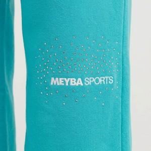 Women's Turquoise <b>Wide</b> <b>Leg</b> Sweatpants High Waist Loose Fit Casual Eco-Friendly Jogger <b>Pants</b> Soft Fleece <b>Lounge</b> Elastic Waist - Product Image 3