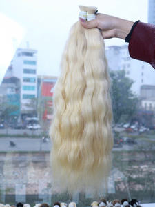 Haute qualité 26 pouces couleur claire vietnamien brut soyeux vague droite Extensions de cheveux humains expédition rapide grand gros en vrac - Product Image 6