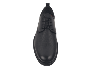 Chaussures habillées pour hommes en cuir véritable noir, style Oxford, à enfiler, respirantes, avec doublure en cuir véritable et semelle extérieure ergonomique en caoutchouc gaufré - Product Image 3