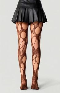 Collants en résille déchirés pour femmes, style punk gothique, collants en maille usés, bas Y2K Harajuku - Product Image 3
