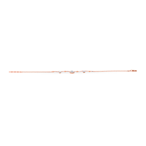 18K <b>Rose</b> <b>Gold</b> Plated Hexagon CZ <b>Charm</b> <b>Bracelet</b> for Women | Dainty Adjustable Chain <b>Bracelet</b> | Minimalist Geometric Diamond Brace - Product Image 3