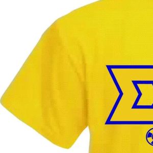 Womens Yellow Crew Neck T Shirt Short Sleeve Greek Letter Graphic Print Casual Tee 1922 <b>Candy</b> <b>Cane</b> Design Everyday Fashion Top - Product Image 5
