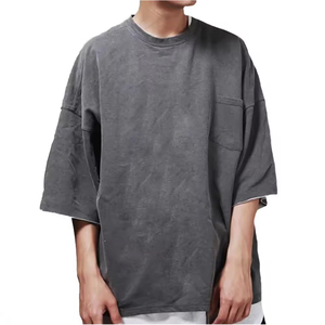เสื้อยืดทรงบ็อกซี่ผู้ชายสั่งทำพิเศษ ผ้าฝ้าย 100% 300 กรัม แห้งเร็ว ระบายอากาศดี เป็นมิตรกับสิ่งแวดล้อม ทรงไหล่ตก ผ้าถักเนื้อนุ่มขนาดใหญ่พิเศษ - Product Image 6