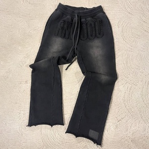 Ensemble de survêtements personnalisés avec sweat à capuche zippé et pantalon de jogging, broderie et patchs, pour hommes, fabricant de vêtements - Product Image 4