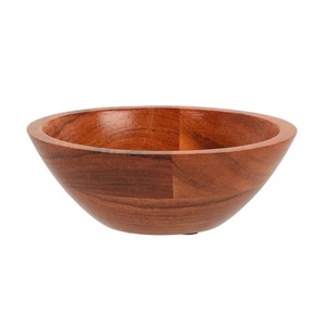 Plat de service en bois raffiné avec bords incurvés, toucher robuste et fini poli, rehaussant l'agencement de la table à manger - Product Image 1