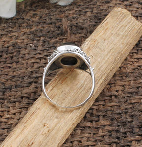 <b>Turquoise</b> Sterling Silver Handmade Classic Geometric Rectangle <b>Ring</b> for Women Wedding & Party Gift - Product Image 6