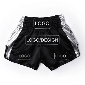 Shorts de boxe extensibles de haute qualité, logo d'équipe personnalisé, shorts de combat respirants, vêtements de sport pour les séances d'entraînement - Product Image 2