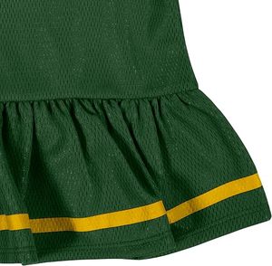 Vestido Jersey para Bebé Niña de los Green Bay Packers con Braguitas, Verde y Amarillo, con Malla, Temática de Fútbol Americano, Conjunto Deportivo - Product Image 4