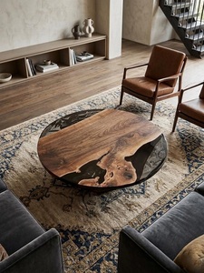Custom Live Edge Wood Resin <b>Epoxy</b> River <b>Table</b> Premium Solid Hardwood Dining <b>Table</b> Handmade Luxury Furniture for Living Room - Product Image 4