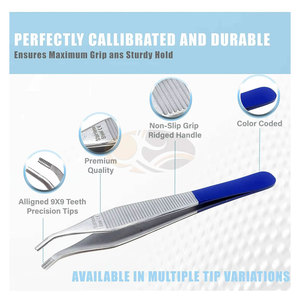 ชุดคีมผ่าตัดแบบแมนนวล JACKBILLY จำนวน 2 ชิ้น ขนาด 4.75 นิ้ว แบบตรงและแบบโค้ง สีน้ำตาล MOL - Product Image 4