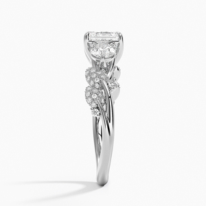 แหวน BOJ รุ่น 034 ทรง Asscher Cut เงินแท้ 925 ประดับเพชรและเคลือบโรเดียม แหวนแต่งงาน 2 กะรัต สี D ความสะอาด VVS1 มอยส์ซาไนต์ รับรองโดย GRA ลดราคา - Product Image 3