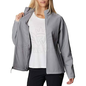 Windproof <b>Waterproof</b> <b>Breathable</b> Heated Knitted Softshell <b>Jacket</b> for <b>Women</b> and Men Winter Outdoor Regular Fit Polyester - Product Image 3