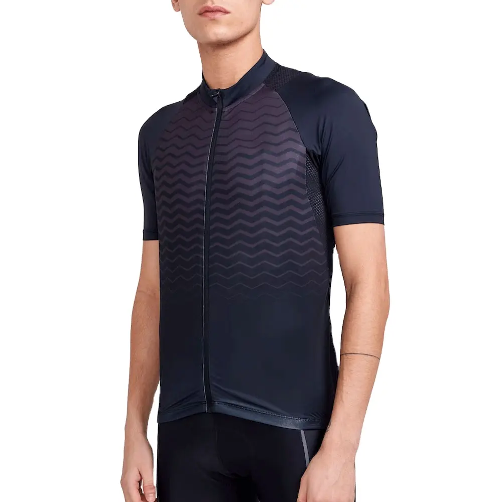 Prezzo all'ingrosso 100% poliestere giacca da ciclismo da uomo uniforme Design personalizzato Jersey imposta abbigliamento da ciclismo manica corta