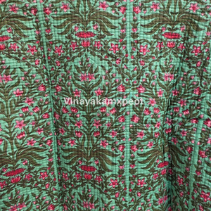 Chaqueta Acolchada Corta con Bordado Floral Verde, Reversible, de Algodón, Estilo Boho, 100% Suave, Transpirable y Ecológica, Gran Venta 2026 - Product Image 3
