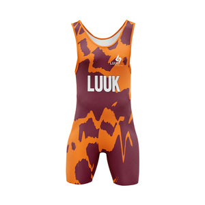 Singlet de Lucha Libre Personalizable para Hombre, Estilo Americano, Ligero, Elástico, Transpirable, de Secado Rápido, 100% Poliéster - Product Image 2