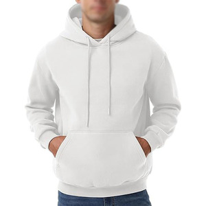 Sudaderas con Capucha Blancas para Hombre con Logotipo Personalizado – Sudadera Extra Grande de Felpa 100% Algodón con Gráfico Bordado - Product Image 2