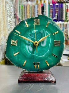 Blue Eye Catching Resin <b>Table</b> <b>Clock</b> Stylish Handmade Decor for Kids Room Gifting Home Decor Accent And Bedroom Desk Timepiece - Product Image 2