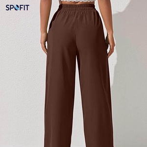 <span class=keywords><strong>Pantaloni</strong></span> da jogging casual da <span class=keywords><strong>donna</strong></span> <span class=keywords><strong>taglie</strong></span> forti per l'autunno, comodi, modellanti, a vita media, fronte piatto, tinta unita, anti-pilling - Product Image 2