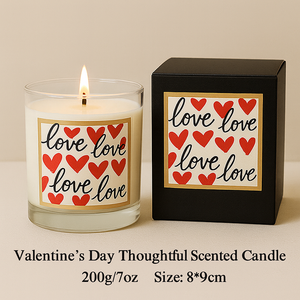 Bougies parfumées personnalisées en cire de soja pour la Saint-Valentin, pot de 7oz, design romantique, décoration de fête de mariage, cadeau de Noël Diwali luxueux - Product Image 2