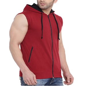 Workout Sleeveless <b>Hoodie</b> Men's Slim Fit Polyester/Cotton Knitted Breathable Eco-Friendly Plus Size <b>Summer</b> - Product Image 4