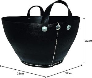 Panier multifonction en caoutchouc recyclé avec poignée, fait main, durable, pour pot de fleurs en pneu, organiseur de rangement de jardin écoresponsable - Product Image 4