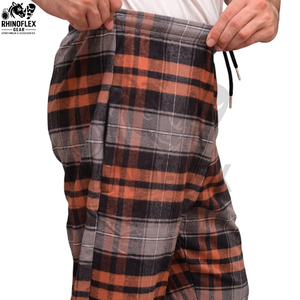 Summer Lightweight Breathable Warm Printed Men's Sleeping <b>Trousers</b> Elastic Waistband Full Length Casual Style Flannel Pants - Product Image 6