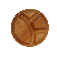 Ensemble de 4 assiettes rondes jetables écologiques en feuille d'arec, vaisselle biodégradable en feuille de palmier, bols, vente en gros