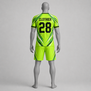 Uniforme de Fútbol para Hombre Adulto, Transpirable, de Poliéster, Número 28, Conjunto de Camiseta de Fútbol Sublimada Azul de Primera Calidad - Product Image 2