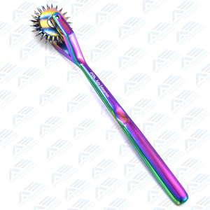 Instrument de diagnostic manuel, roue à aiguilles de Wartenberg à 2 têtes en acier inoxydable, pour test sensoriel réflexe, couleur arc-en-ciel - Product Image 2