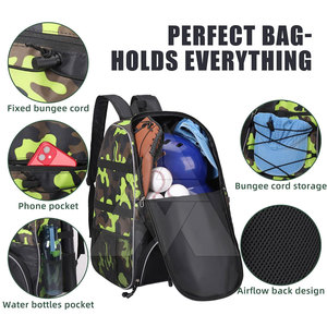Sacs de baseball en promotion fabriqués au Pakistan, sacs d'équipement pour jeunes, sacs de baseball avec logo personnalisé - Product Image 5