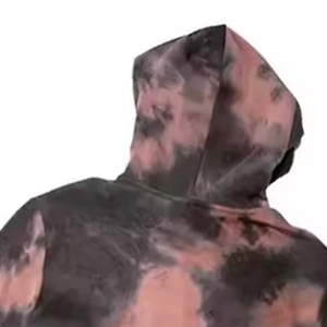 Nouveaux sweats à capuche tie-dye de style hivernal, couleur unie, personnalisables, respirants, en polaire, couleur personnalisée, prix de gros - Product Image 3