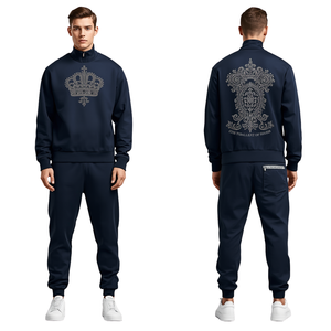 Chándal con Pedrería Royal Crest al Por Mayor, Precio de Mayoreo, para Hombre, Ropa Deportiva de Lujo, Moda Urbana - Product Image 1