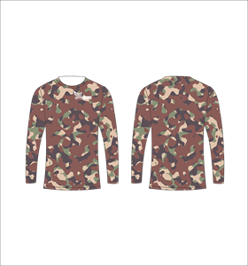 Camiseta Deportiva Sublimada de Manga Larga Personalizada con Estampado de Camuflaje, Transpirable, de Secado Rápido, para Uniformes Deportivos de Equipo - Product Image 1