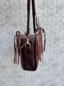 Nouveau Sac Fourre-tout Bohème 2026 en Cuir Cousu à la Main avec Franges et Pompons, Sac à Main Bohème Multi-usages en Cuir pour Femme - Product Image 4