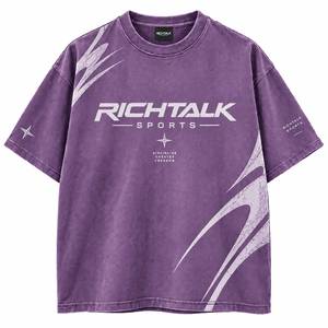 T-shirt Homme Oversize à Manches Courtes en Coton Respirant, Col Rond Sportif, Motif Lettres 3D Gaufré sur le Devant, Style Streetwear - Product Image 3