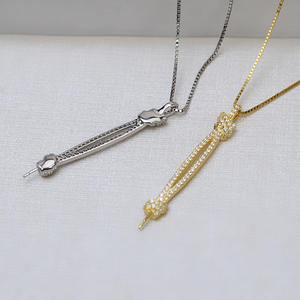 Conjunto de Joyería DIY para Mujer con Colgante de Plata S925 y Aretes de Perlas Huecas 1257, Accesorios de Moda - Product Image 2