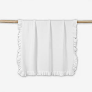 Eco-Friendly Vietnam Ruffle Baby <b>Throw</b> <b>Blanket</b> Solid Color Customized Packaging Available Cute Spring Autumn Knitted 100% Cotton - Product Image 2