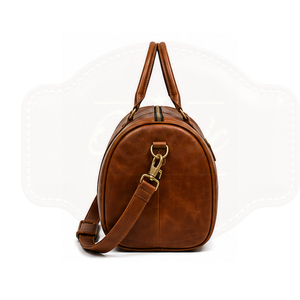 Bolsa de Viaje de Cuero Genuino Marrón Premium para Hombre - Bolsa de Gimnasio de Gran Capacidad para Fin de Semana - Product Image 2