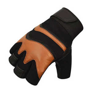 Gants de fitness en cuir mi-doigts pour hommes et femmes, antidérapants, pour la musculation et le cyclisme, unisexes - Product Image 3