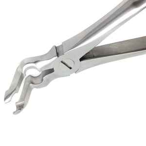 Pinzas de Extracción Dental Blink Surgident BSD-345 de 7 mm con Empuñadura Moleteada Plateada, Instrumento Quirúrgico Manual con Certificación CE Clase I - Product Image 3