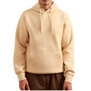 Jersey OEM de alta calidad, Sudadera con capucha de mezcla de algodón teñido liso, logotipo estampado personalizado, sudaderas con capucha y sudaderas para hombre - Product Image 5