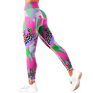 Leggings Deportivos Personalizados al por Mayor para Mujer, Estampado Colorido, Cintura Alta, Ecológicos, de Spandex/Poliéster, Sublimados, para Fitness, Yoga y Estiramiento - Product Image 3