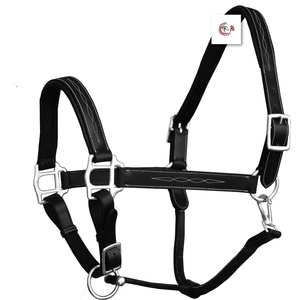 Cabestro de Cuero Duradero Hecho a Mano para Caballos, Equipo Ecuestre Ajustable para Suministro al por Mayor - Product Image 1