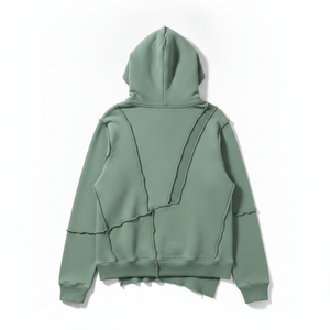 เสื้อฮู้ดดี้ผ้าฝ้ายสีเขียวขนาดใหญ่พิเศษสำหรับผู้ชาย สไตล์ลำลอง สีพื้น ผ้าเฟรนช์เทอร์รี่ มีกระเป๋า เหมาะสำหรับใส่ในฤดูใบไม้ร่วง - Product Image 3