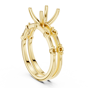 Anillo de Oro Amarillo Sólido de 14K con Certificado GRA, Nuevo Diseño, con Diamante Cultivado en Laboratorio con Corte Asscher, Anillo de Boda a Precio de Mayoreo - Product Image 4