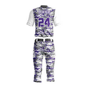 Ensemble de maillot et pantalon de baseball en polyester 100 % de qualité supérieure, nouveau style, uniforme de softball, vêtements de sport par sublimation - Product Image 2