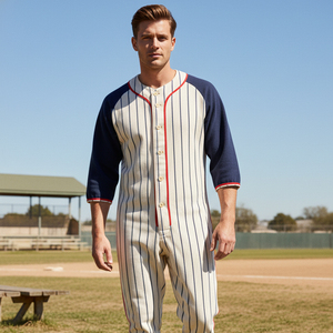 OEM Factory Custom Design Baseball Uniform Set Breathable Stripe Sublimated Sports Jerseys Pants <b>Men</b> Tournament - Product Image 5
