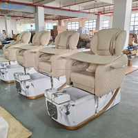 Matériel de salon de manucure, équipement de soin des pieds avec massage électrique, chaise de spa pour manucure et pédicure avec jet magnétique