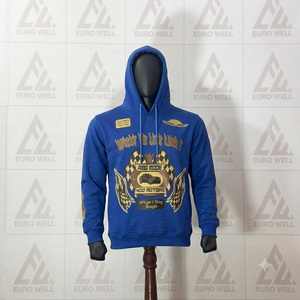 Sweat à capuche polaire vintage pour homme, 100% coton épais, délavé à l'acide, doublé, vierge, personnalisable, de haute qualité, avec broderie - Product Image 3